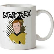 Star Trek Animated Grunge Captain Kirk Baskılı Kupa