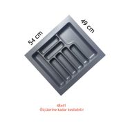 Starax 2287 Gri 54x49cm Plastik Kaşıklık