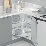 Starax 28+28 cm 3/4 Döner Ahşap Tablalı Sepet Takımı