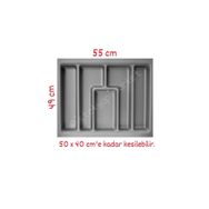 Starax S-2287 54x49 cm Çekmece İçi Plastik Kaşıklık