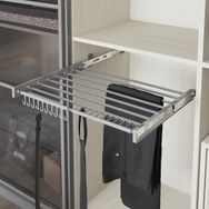 Starax S-6307-G 80 cm Gri Plastik Kapaklı Teleskopik Raylı Pantolonluk