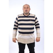 Starbattal 22145 Bej Büyük Beden Erkek T-shirt