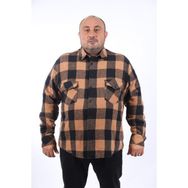 Starbattal 22214 Kahverengi Büyük Beden Erkek Gömlek