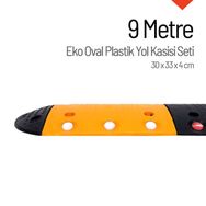 Starçelik 9 Metre Eko Oval Plastik Hız Kesici Set Yol Kasisi