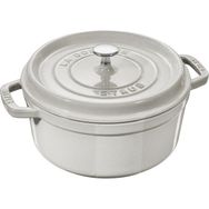 Staub La Cocotte Trüf Beyazı 24 cm Yuvarlak Döküm Tencere