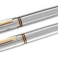Steelpen 0028DT Planet Serisi Krom - Gold Renk Tükenmez Dolma Kalem