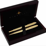 Steelpen 273 World Altın Dolma-Tükenmez Kalem Seti