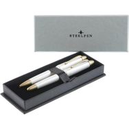 Steelpen Pearl Serisi 4590 Dt İnci Beyazı Dolma Kalem ve Tükenmez Kalem