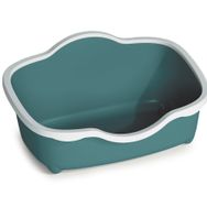 Stefanplast Tres Chic 56x38.5x26 cm Beyaz Yeşil Açık Kedi Tuvaleti