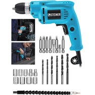 Steiner Germany Technology 1400 Watt Profesyonel Bakır Sargı Darbesiz Vidalama Matkap + 24 Parça Set