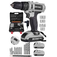 Steiner Germany Technology Darbeli 56 V 5 Ah Bakır Sargılı Çift Akülü Şarjlı Vidalama Gri Set Matkap