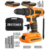 Steiner Germany Technology Turuncu 58 V 5 AH Metal Şanzıman Çift Lithium Akü Şarjlı Vidalama Matkap Set