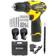 Steiner Germany TECNOLOGY 36 V Metal Şanzıman Çift Akülü Şarjlı Vidalama Matkap + 24 Parça Set