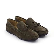 Step By Step 024-20226 Haki Süet Hakiki Deri Loafer Erkek Ayakkabı