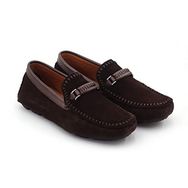 Step By Step 024-20865 Kahve Süet Hakiki Deri Erkek Loafer Ayakkabı