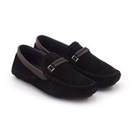 Step By Step 024-20865 Siyah Süet Hakiki Deri Erkek Loafer Ayakkabı