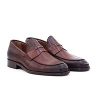 Step By Step Akana Kahverengi Hakiki Deri Erkek Loafer Ayakkabı