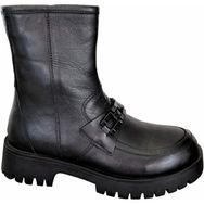 Step More Z413500 Siyah Zincirli Deri Kadın Bot