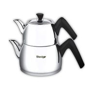 Stevig ST-501 4 Turkish Tea 18/10 Paslanmaz Çelik Takımı Büyük Boy Çaydanlık