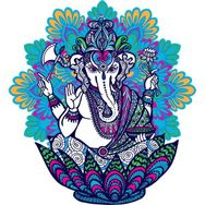 Sticker Fabrikası Ganesha Fil 10x11 cm Duvar Stickerı