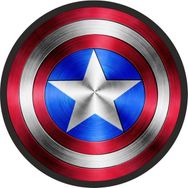 Sticker Fabrikası Kaptan America Kalkanı 9x9 cm Duvar Stickerı