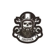 Sticker Fabrikası Kuru Kafa Kurukafa Choper Kasklı 14x13.5 cm Duvar Stickerı