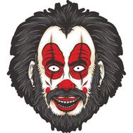 Sticker Fabrikası Sakallı Palyaço 8x9 cm Duvar Stickerı