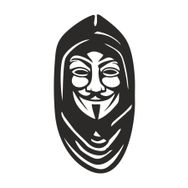 Sticker Fabrikası V For Vandetta 14x7 cm Duvar Stickerı