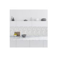 StickerArt 3D Gri Çiçek 60x100 cm Mutfak Tezgah Arası Folyo