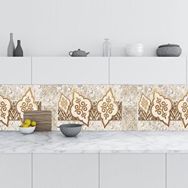 StickerArt Kahverengi Design 60x100 cm Mutfak Tezgah Arası Folyo