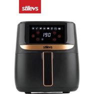 Stilevs Sağlıklı Pişirme Airfryer, Siyah & Bakır Renk, Hızlı ve Pratik Kullanım - Ahşap