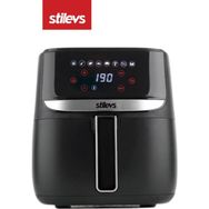 Stilevs Siyah ve Gümüş Renkli Yüksek Performanslı Hava Fritözü - Ahşap