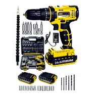 Stilmax STM1069 24 V Çift Akülü Şarjlı Vidalama Darbeli Matkap Çantalı Set