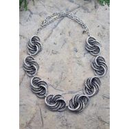 Stoneage Bayan Kolye Yapraklı Bohem Vintage Hint Gümüşü Gerdanlık