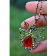 Stoneage Jewellery Kök Yakut Otantik Bayan Kolye