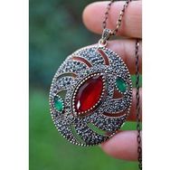 Stoneage Jewellery Kök Yakut Taşlı Otantik Kolye