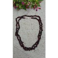 Stoneage Jewellery Lal Doğal Taş Çift Sıra Bayan Uzun Kolye