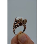 Stoneage Madeni Bronz Ayarlanabilir Barok İnci Bayan Yüzük