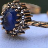 Stoneage Oval Safir Ayarlanabilir Kadın Yüzük