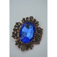 Stoneage Safir ve Zirkon Taşlı Büyük Boy Broş