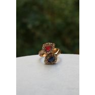 Stoneage Yakut ve Safir Taşlı Ayarlanabilir Kadın Yüzük