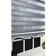 Storburada 100 x 200 Gri Renk Geçişli Etek Dilimli Zebra Stor Perde