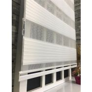 Storburada STB-481 Pliseli Zebra Ekru Etek Dilimli 30x200 cm Stor Perde