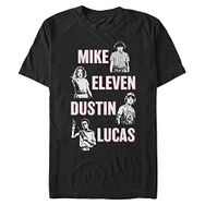 Stranger Things Cast Karakteristik Schwarz Erkek T-shirt