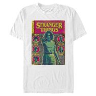 Stranger Things Çizgi Roman Kapağı Beyaz Bisiklet Yaka Erkek T-shirt