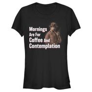 Stranger Things Coffee and Contemplation Schwarz Kadın T-shirt