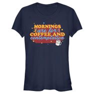 Stranger Things Coffee Contemplations Navy Blue Kadın T-shirt