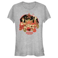 Stranger Things DND Group Heather Gri Kadın T-shirt