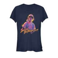 Stranger Things Do You Copy Short Sleeve Navy Blue Kadın T-shirt