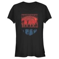 Stranger Things Flay Trail Short Sleeve Schwarz Kadın T-shirt